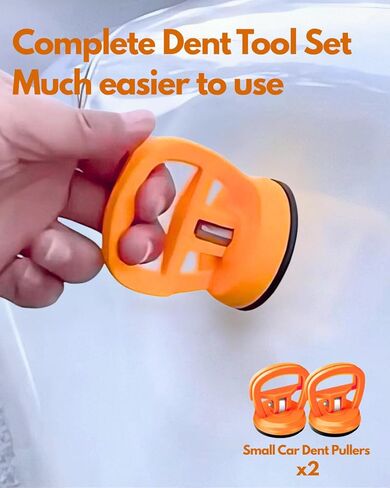 Car Dent Puller, 2PCS Car Dent Remover Tools for Car Dent Repair, Dent Popper, Small Dent Puller, Screen Repair Kit Suction Cups for Glass, Screen, Tiles & Objects Moving, Orange in Saudi Arabia