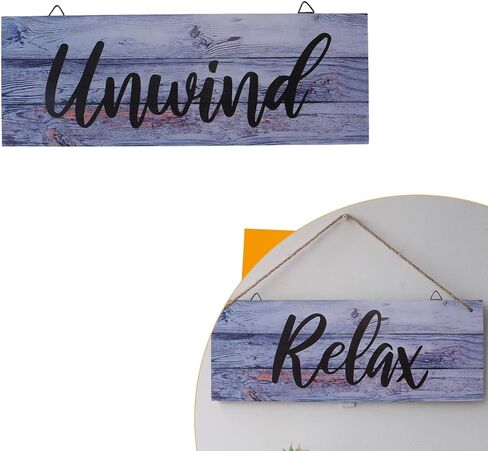 Alnicov 3PCS Wooden wall sign Farmhouse Bathroom Wall Decors Relax Renew Refresh Signs Vintage Wood Wall Signs for Home Bathroom Laundry Room Décor in Saudi Arabia