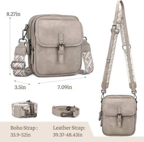 Leather Crossbody Bags for Women Small Messenger Bag Cell Phone Purse Shoulder Handbags with Rfid Card Slots in Saudi Arabia