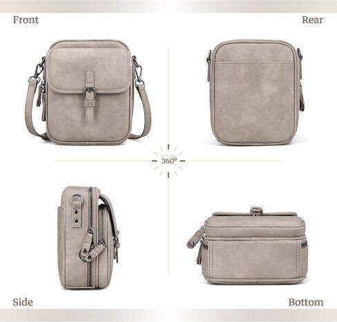 Leather Crossbody Bags for Women Small Messenger Bag Cell Phone Purse Shoulder Handbags with Rfid Card Slots in Saudi Arabia
