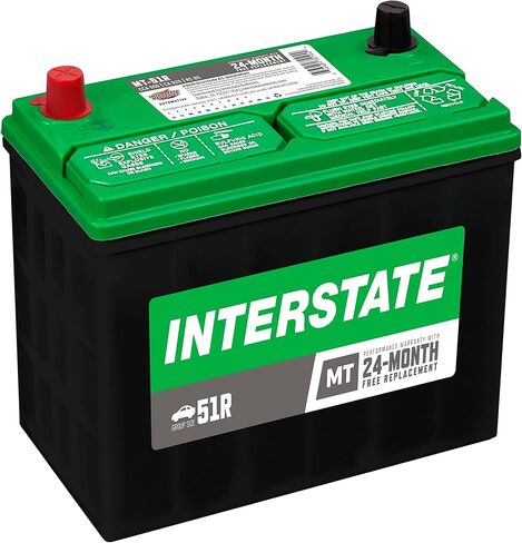 Interstate Batteries Group 51R Car Battery Replacement (MT-51R) 12V, 500 CCA, 24 Month Warranty, Replacement Automotive Battery for Cars, SUVs in Saudi Arabia