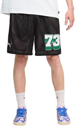 PUMA Mens Commissioner Dylan Reversible AOP 7 Inch Shorts Casual Bottoms Casual - Black in Saudi Arabia
