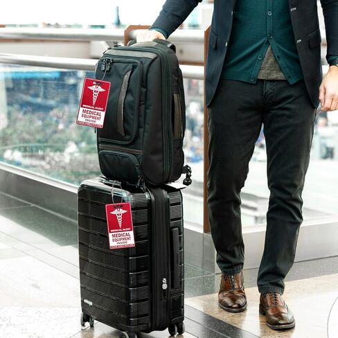 عبوتان من علامة الأمتعة للمعدات الطبية المصنوعة من الألومنيوم، مستلزمات طبية حمراء داخل علامة الجهاز الطبي وعلامات الهوية الطبية للسفر in Kuwait