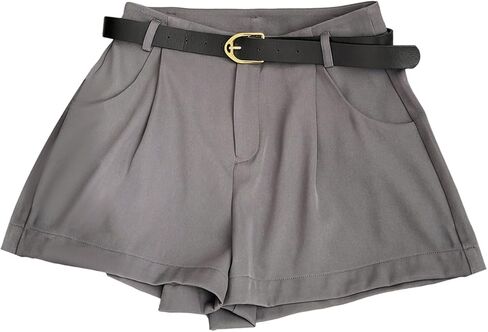 Floerns Women's High Waisted Wide Leg Pleated Shorts Business Casual Work Office Dressy Shorts in Saudi Arabia