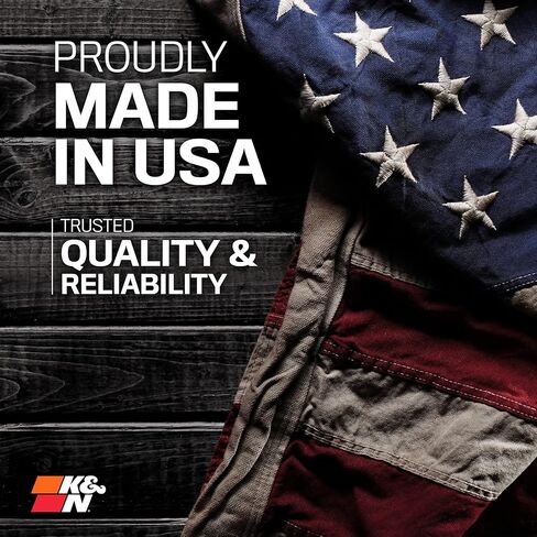 فلتر هواء المحرك K&N: زيادة الطاقة والتسارع، قابل للغسل، ممتاز، بديل فلتر هواء السيارة: متوافق مع 2015-2019 Ford Mustang L4/V6/V8، 33-5029 in Kuwait