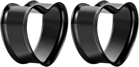 POBAISITER 2 قطعة من الفولاذ المقاوم للصدأ برغي الأذن مقاييس الأنفاق المجوفة المزدوجة المضيئة الذهب الأسود للرجال والنساء ثقب الجسم مجوهرات 6 مم - 30 مم نقالة in Kuwait