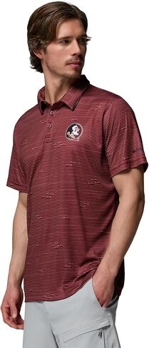 Columbia Men's Collegiate Super Terminal Tackle Polo, FSU - Cabernet, X-Large in Saudi Arabia