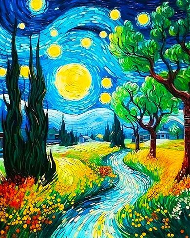 igoodom Paint by Numbers Kit for Adults Beginner – Highway Adult Paint-by-Number on Canvas, DIY Acrylic Painting Set for Home Decor, 16x20in in Saudi Arabia