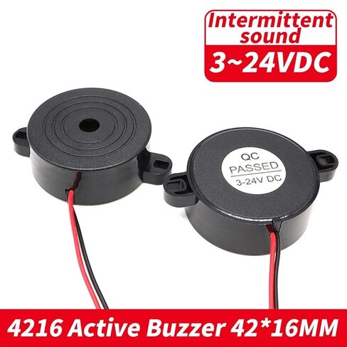 1 قطعة ديسيبل عالية 4216 صوت متقطع 100dB طنان كهرضغطية السيارات الأجهزة المنزلية بيزو نشط تيار مستمر الطنان مع سلك in Saudi Arabia