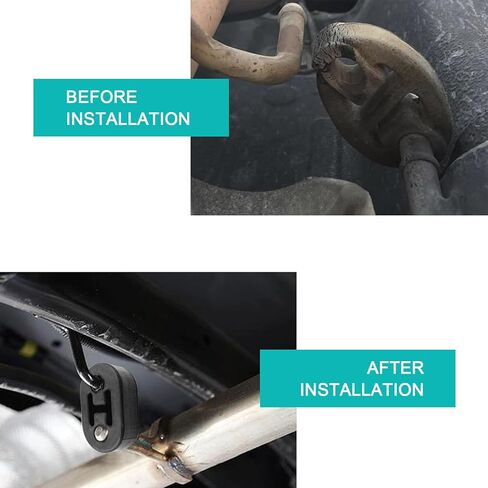MLY 4 PCS Rubber Exhaust Hanger, Muffler Hangers with 2 Holes 0.47 Inch, Heavy Insulator Support Bushing Mount, Universal Tailpipe Damping Hanger for Muffler Exhaust System (Black) in Saudi Arabia