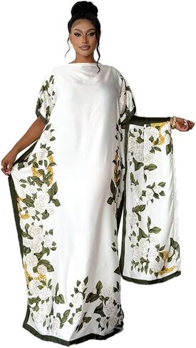 فساتين قفطان + وشاح للنساء مقاس كبير لبدلة السباحة تغطي فساتين الشاطئ الطويلة in Kuwait