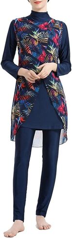 ملابس سباحة نسائية متواضعة ملابس سباحة إسلامية ذات تغطية كاملة حجاب إسلامي للسيدات سباحة بوركيني لباس سباحة ملابس بحر in Kuwait