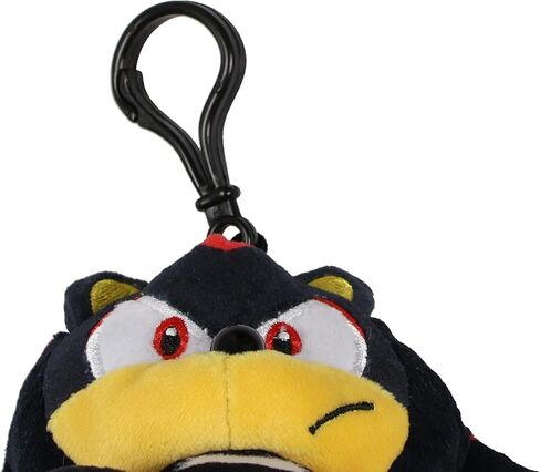 JUST FUNKY Sonic The Hedgehog Key Ring Plush Shadow Design Clip on Hook Keychain in Saudi Arabia