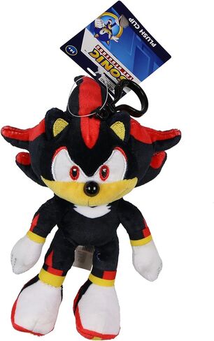 JUST FUNKY Sonic The Hedgehog Key Ring Plush Shadow Design Clip on Hook Keychain in Saudi Arabia
