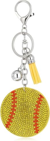 Sparkling Softball Keychain Rhinestone Baseball Pendant Keychain Charms for Sport Lover Bag Accessories in Saudi Arabia