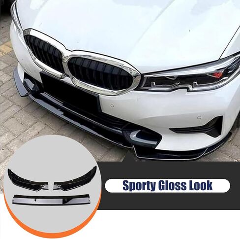 Front Bumper Lip Splitter Spoiler Fit for BMW 3 Series G20 G21 320i 325i 330i 320e 2019 2020 2021 2022 Non M Sport Gloss Black 3pcs in Kuwait
