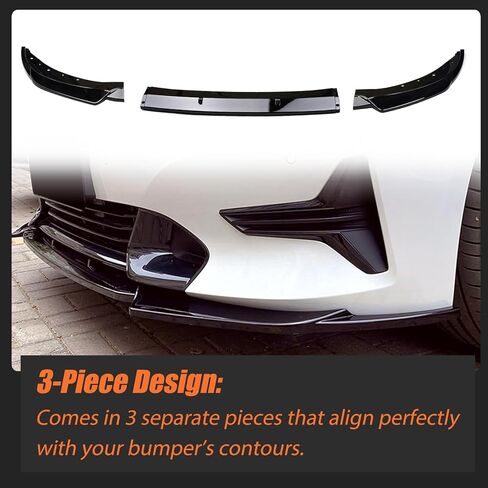 Front Bumper Lip Splitter Spoiler Fit for BMW 3 Series G20 G21 320i 325i 330i 320e 2019 2020 2021 2022 Non M Sport Gloss Black 3pcs in Kuwait
