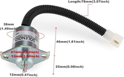 12V Fuel Shut Off Solenoid For 05 Series D905 D1005 V1205 V1305 V1505 17594-6001-4 17454-60010 1503ES-12A5UC5S SA-4569-T in Kuwait