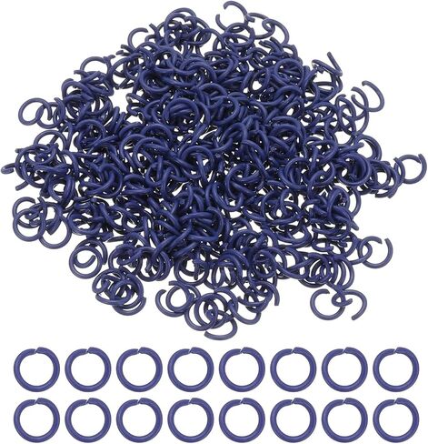 PATIKIL Open Jump Rings, 400 Pcs 8mm Round Ring Charm Loops Connector for Jewelry Making Supplies DIY Craft Keychains Necklaces Earrings, Purple in Saudi Arabia