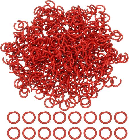 PATIKIL Open Jump Rings, 400 Pcs 8mm Round Ring Charm Loops Connector for Jewelry Making Supplies DIY Craft Keychains Necklaces Earrings, Purple in Saudi Arabia