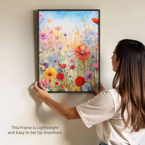 إطار ملصق Plexon مقاس 18 × 24 أسود، جدار أفقي أو عمودي، مجموعة من 10 إطارات ملصقات مقاس 18 × 24، صورة ألغاز معلقة، ملصق متين 24 × 18 إطار شبكي مصقول أمامي، طقم إطار معرض الحائط in Kuwait