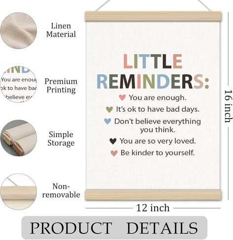 Inspirational Little Reminders Poster Hanger Frame 12x16 Inch, Inspirational Wall Decor, Positive Affirmations Wall Art Decor for Dorm Office Classroom Home in Saudi Arabia