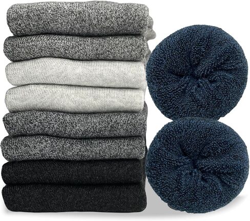 VoJoPi Wool Socks Mens Thick 5 Pairs Thermal Warm Winter Super Soft Cozy Boot Socks for Cold Weather, Size 7-12 in Saudi Arabia