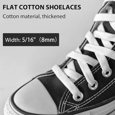 UamGlsob 2Pairs Knee High Shoelaces for Converse Chuck Taylor, Flat Polyester Laces Replacement Strings with Anti-Fray Ends in Saudi Arabia