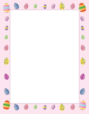 SHAPES ETC. 50 Sheets Easter Egg Designer Paper 8.5in x 11in Egg Hunt Invitations Party Invites Spring Newsletters Flyers Writing Activities Letters Classroom Celebration Computer Paper USA Made in Saudi Arabia