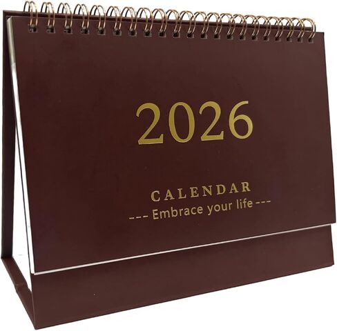Desk Calendar 2026,Standing 2026 Desk Calendar,Flip Calender 14 Months Calendar(Nov 2025-Dec 2026) for Home School Office (Red) in Saudi Arabia