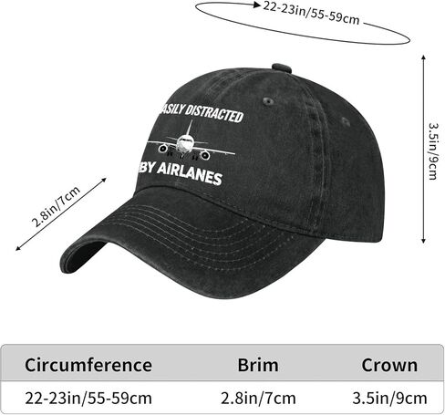 Easily-Distracted by Airplanes Lover Hats for Women Vintage Washed Distressed in Saudi Arabia