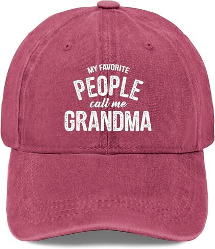 My Favorite-Peopls Call-Me Grandma Hat for Women Trendy Washed Distressed in Saudi Arabia
