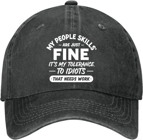 My-Peoples Skillss are Just Fine Hat for Men Trendy Washed Distressed Baseball in Saudi Arabia