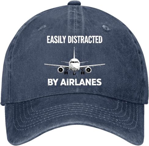 Easily-Distracted by Airplanes Lover Hats for Womens Aesthetic Washed in Saudi Arabia