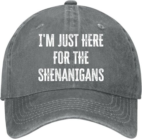 أنا هنا فقط من أجل قبعة The-Shenanigans للنساء المغسولة المضحكة in Kuwait