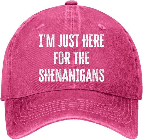 أنا هنا فقط من أجل قبعة The-Shenanigans للنساء المغسولة المضحكة in Kuwait