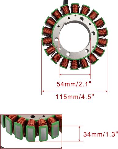 WOOSTAR 18 لفائف 3 سلك مغناطيسي الجزء الثابت لاستبدال VT1100 C2 C3 الظل دراجة نارية OEM 31120-MAH-005 in Saudi Arabia