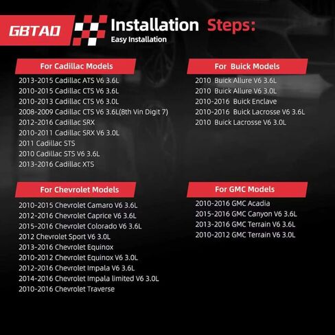 Ignition Coil Pack, Spark Plug, Intake Manifold Gasket For Buick Allure Enclave LaCrosse, For Cadillac ATS XTS CTS SRX STS Chevy Impala Malibu Equinox Traverse GMC Canyon Acadia Terrain Saturn 3.0 3.6 in Saudi Arabia