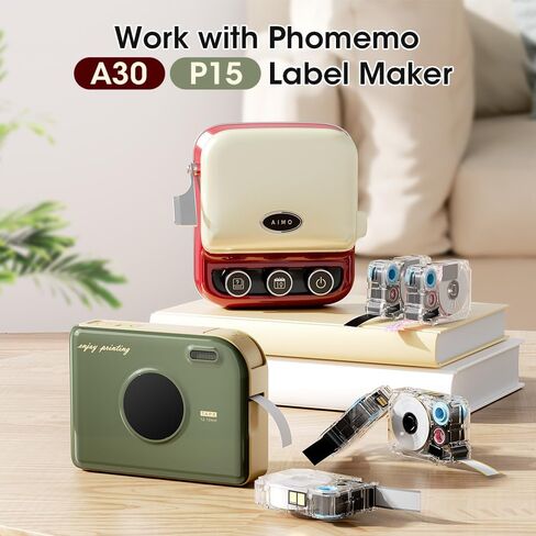 ملصق شريط Phomemo A30 P15، شريط من الساتان باللون الوردي الداكن والبيج الحصري، أشرطة قماشية لتغليف الهدايا، وباقات الأقواس، وترتيب الزهور، والحرف اليدوية اليدوية، وديكور الحفلات، 12 مم × 5 م in Saudi Arabia