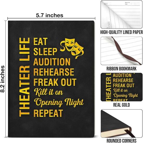 Theater Life Journal Graduation Gifts Funny Theater Gifts Comedy Theater Notebooks for Her Him Thespian Writer Gift for Actors Performers Direactors Acting Students in Saudi Arabia