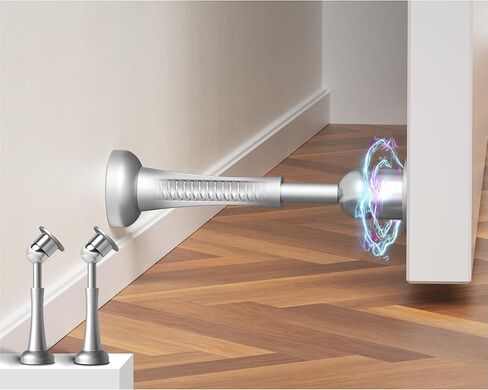 توقف باب مغناطيسي قوي، سدادات باب من الألومنيوم للجدار، حامل باب بتقنية امتصاص الصدمات الزنبركية لإبقاء الباب مفتوحًا، سدادة باب سوداء غير لامعة، مقاومة للصدأ in Kuwait