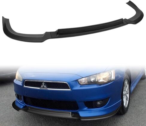 Q1-TECH، الشفة الأمامية الممتصة للصدمات متوافقة مع 2008-2015 Mitsubishi Lancer (لا تناسب موديلات Ralliart أو EVO)، طقم الجسم الأمامي الممتص للصدمات الأمامي Air Chin Body Kit Splitter ABS (الكربون المطلي) in Kuwait