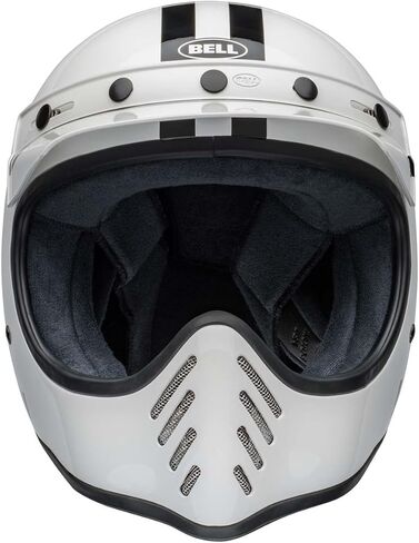 خوذة دراجة نارية Bell Moto-3 للبالغين من الجنسين - Steve McQueen Any Gift Sunday Gloss أبيض/أسود/X-Large in Saudi Arabia