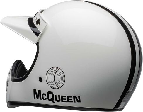 خوذة دراجة نارية Bell Moto-3 للبالغين من الجنسين - Steve McQueen Any Gift Sunday Gloss أبيض/أسود/X-Large in Saudi Arabia