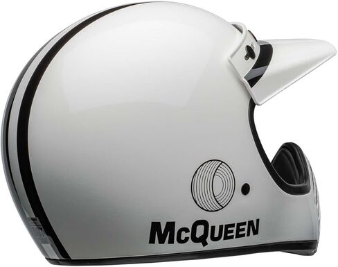 خوذة دراجة نارية Bell Moto-3 للبالغين من الجنسين - Steve McQueen Any Gift Sunday Gloss أبيض/أسود/X-Large in Saudi Arabia