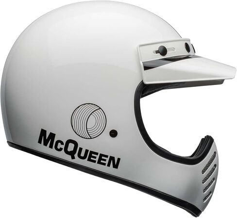 خوذة دراجة نارية Bell Moto-3 للبالغين من الجنسين - Steve McQueen Any Gift Sunday Gloss أبيض/أسود/X-Large in Saudi Arabia