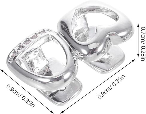 BESPORTBLE 2 قطعة مجوهرات أسنان للنساء والرجال بأحجار الراين اللامعة قبعات أسنان مزخرفة لشوايات الفم من أجل الحلي التنكرية Hiphop Rapper Grills Props in Kuwait