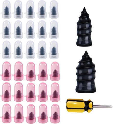 30 قطعة من المسامير المطاطية لإصلاح الإطارات، براغي موثوقة في سدادات إصلاح الإطارات مع مفك براغي، براغي إصلاح الإطارات، براغي سدادات الإطارات ذاتية الخدمة، مجموعة الإسعافات الأولية لإصلاح الإطارات للسيارة والشاحنة والدراجات النارية (30 قطعة) in Kuwait