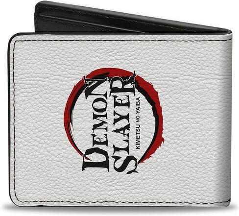 Demon Slayer Wallet, Bifold, Demon Slayer Three Character Group Pose and Title Logo White, Vegan Leather in Saudi Arabia