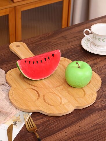 Paw-Shaped Bamboo Serving Plate with Handle, Natural Wood Dinner Plate, Decorative Food Tray. New Store Launch — only 50 Pieces Available at a Special Introductory Price. Thank You for Your Support! in Saudi Arabia